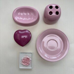 🎀 Curated Vintage Pink Ceramic Housewares bundle